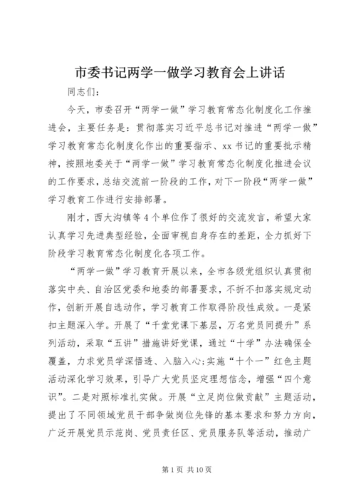 市委书记两学一做学习教育会上讲话.docx