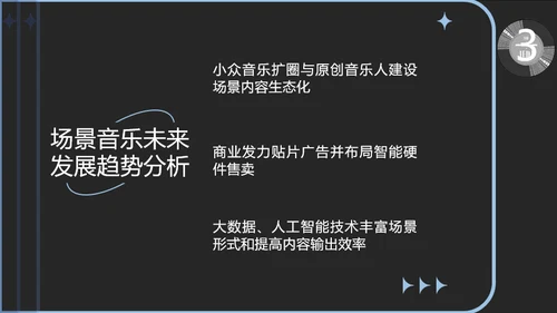 蓝黑微酸性场景音乐用户观察报告PPT模板