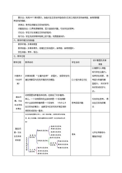 核心素养之《生态系统的结构》教案