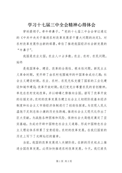 学习十七届三中全会精神心得体会 (8).docx