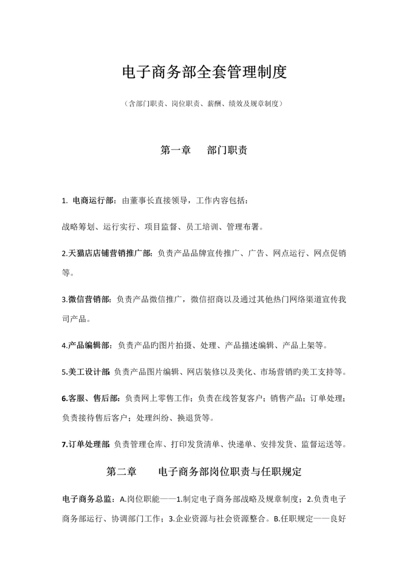 电子商务部门管理制度.docx