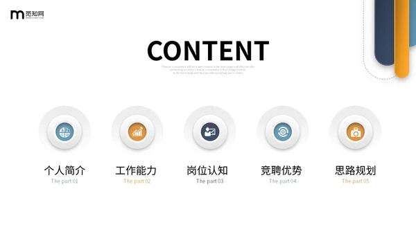 微立体形状三色系商务风公司岗位竞聘部门经理竞聘PPT