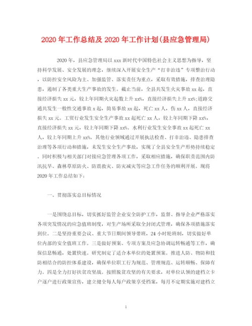 精编之经典范文年工作总结及年工作计划县应急管理局).docx