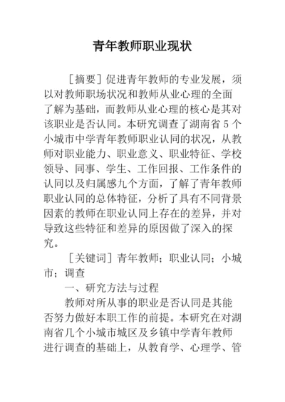 青年教师职业现状.docx