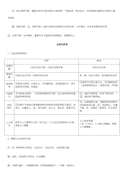 2023年地理会考主要知识点.docx