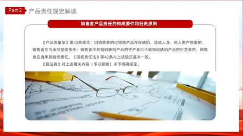 红色光效产品质量法PPT法律
