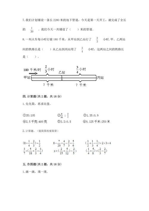 人教版六年级上册数学期末测试卷带答案（完整版）.docx