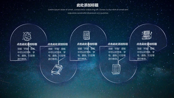 大气唯美星空企业宣传品牌推广通用PPT模板