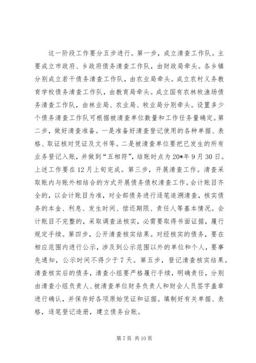 农村义务教育“普九”债务工作会议讲话.docx