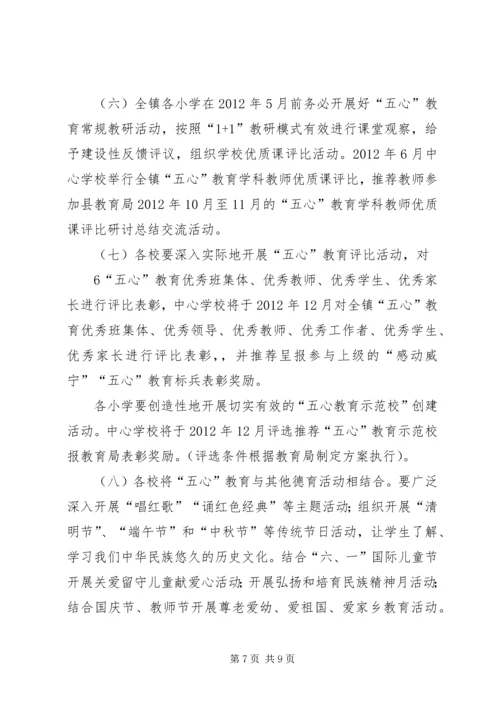 麻乍镇教育管理中心“五心”教育工作目标管理实施方案 (5).docx