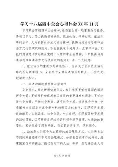 学习十八届四中全会心得体会XX年11月.docx