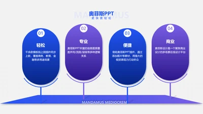 创意简约并列关系4项PPT单页
