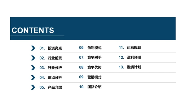 蓝色科技风创业项目商业投资计划书PPT下载