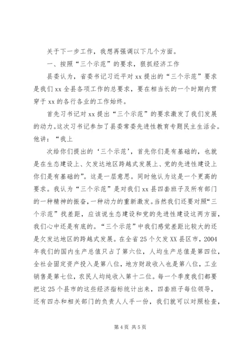 县委书记在县委常委经济形势分析会上的讲话精编.docx