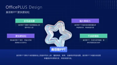 简约风总分关系4项PPT单页