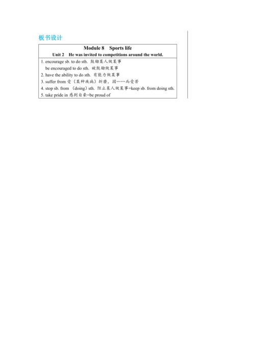 【轻松备课】外研版初中英语九年级上Module 8 Unit 2教学详案