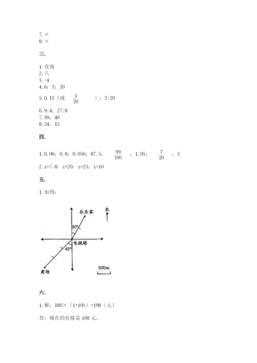 人教版小升初数学模拟试卷含答案（预热题）.docx