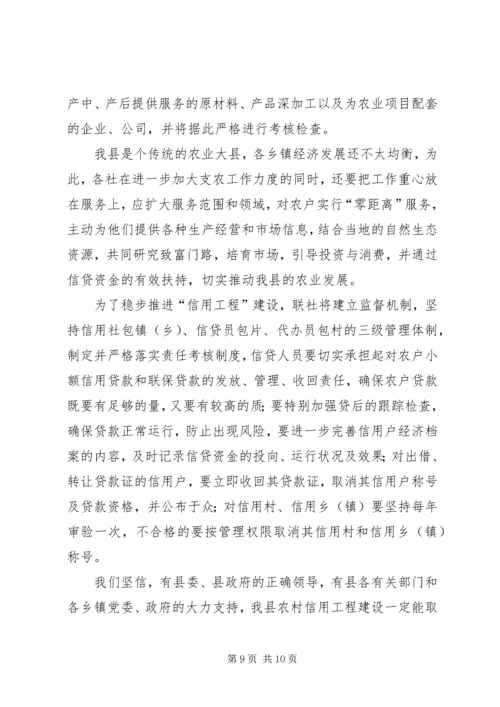农村信用工程中期推动会议上的发言.docx