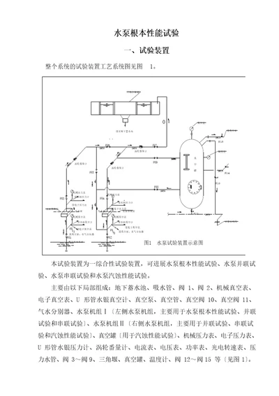 水泵性能实验报告