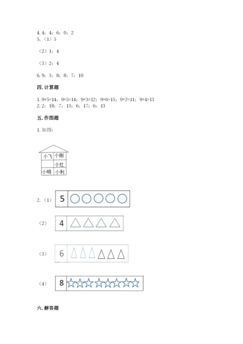 北师大版一年级上册数学期末测试卷及答案（易错题）.docx
