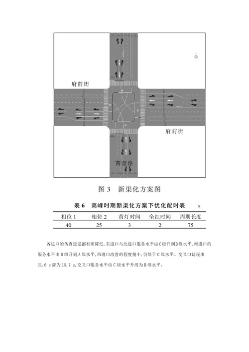 基于参考资料Synchro的信号交叉口渠化与信号配时协调优化研究