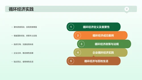 绿色插画风绿色环保PPT模板
