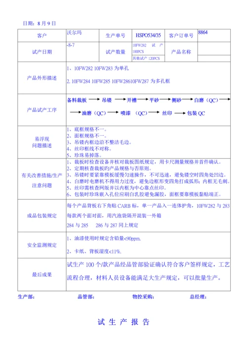 木业标准工艺公司试生产报告.docx