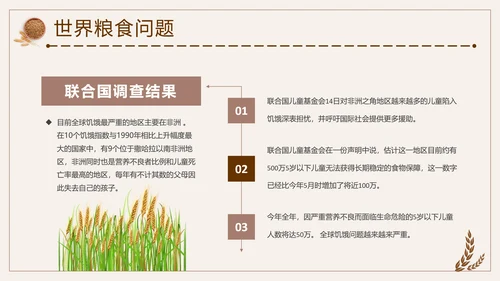 节约粮食精神文明教育宣传PPT模板