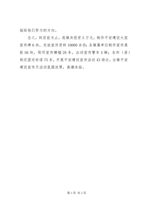 乡镇平安建设宣传月活动工作汇报材料.docx