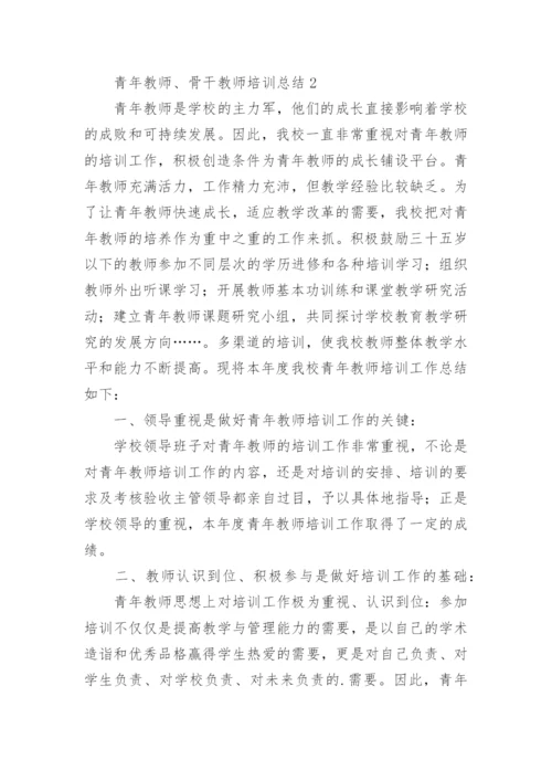 青年教师、骨干教师培训总结.docx