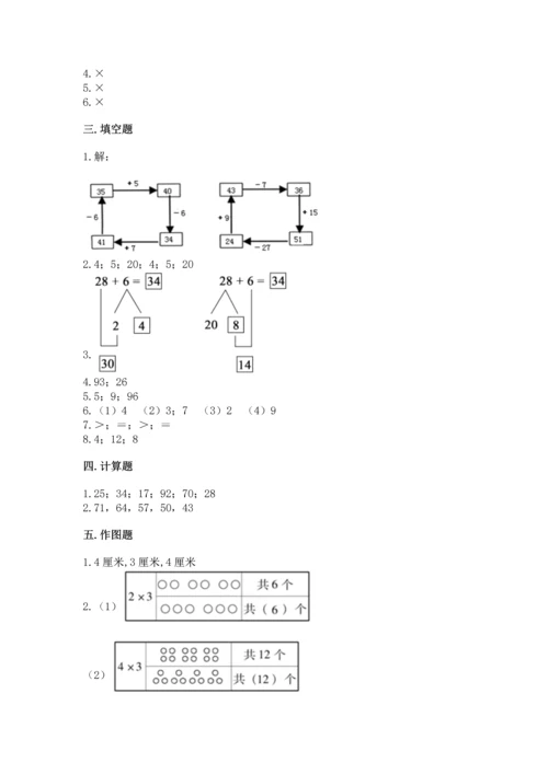 人教版二年级上册数学期末测试卷精品（历年真题）.docx