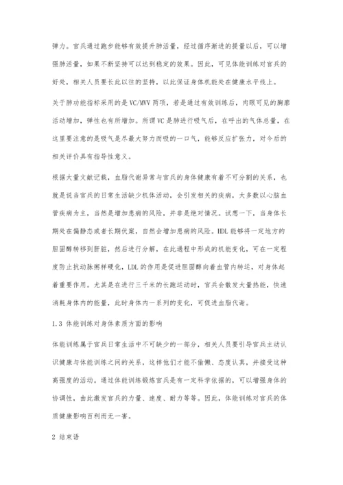 体能训练对官兵体质健康影响的探究.docx