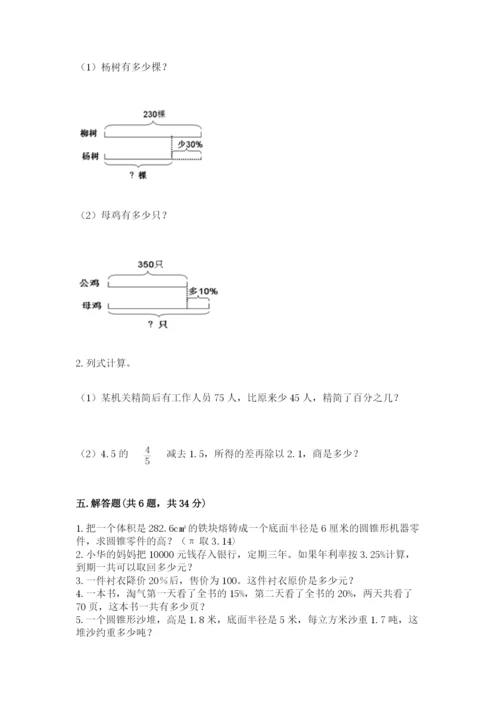 苏教版六年级下册数学期中测试卷精品【全国通用】.docx
