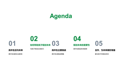 高中成长与未来打算PPT模板