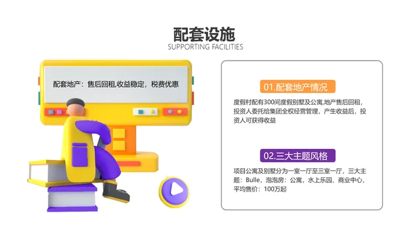 3D风商业计划书橙色