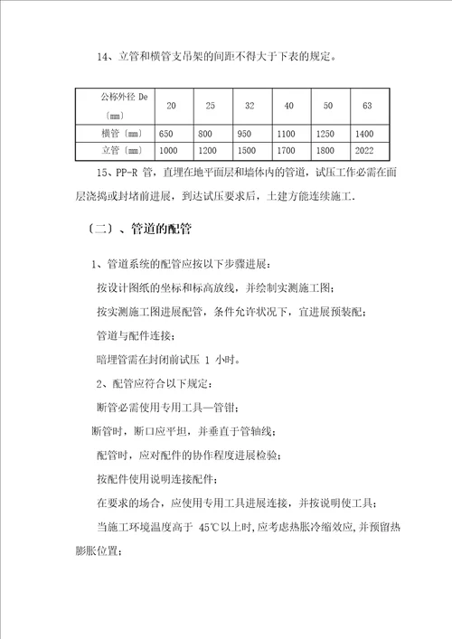 安装施工方案与技术措施