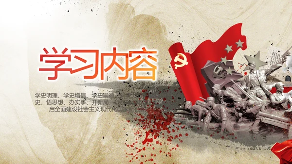党支部党史学习教育年年终总结PPT党课