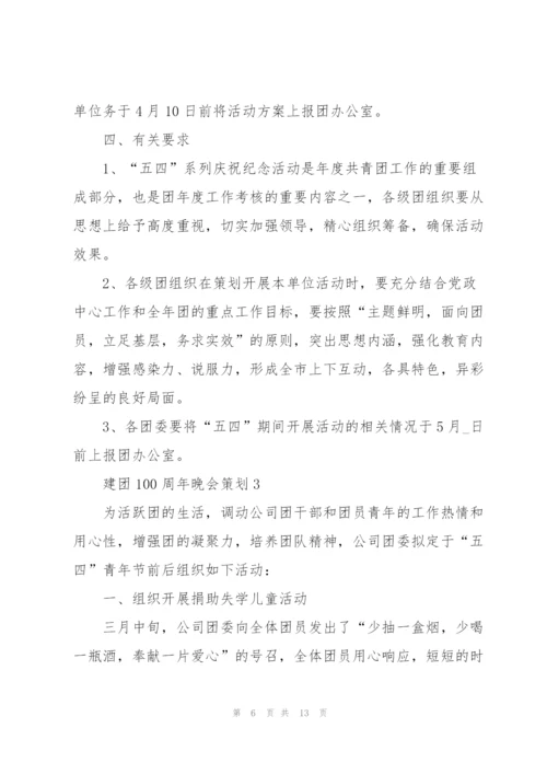 建团100周年晚会策划5篇.docx