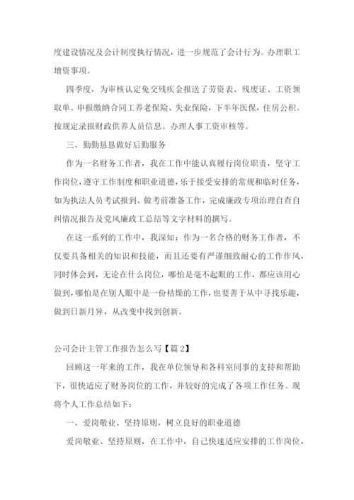 公司会计主管工作报告怎么写5篇.docx