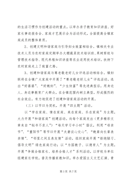 镇妇联“和谐家庭”创建活动方案.docx