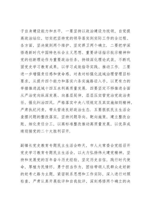 副镇长党史教育专题民主生活会.docx