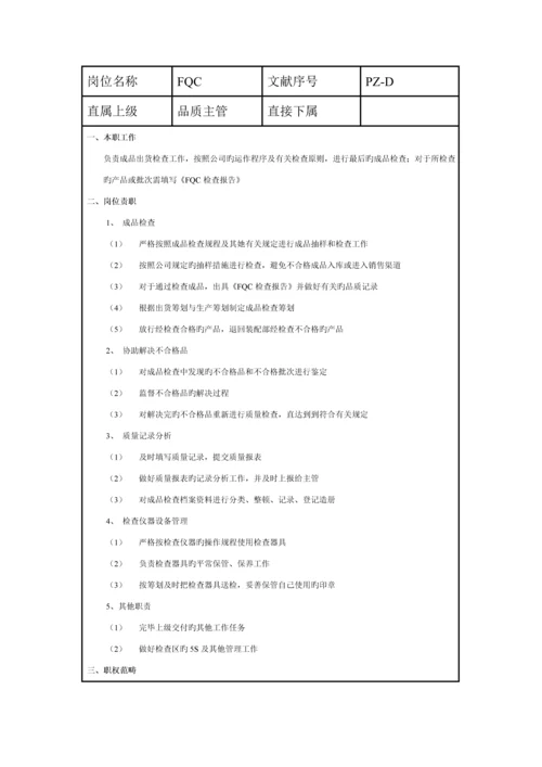 电器公司品质部组织管理新版制度.docx