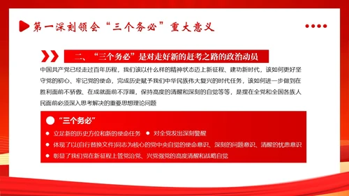 三个务必二十大精神党课PPT课件