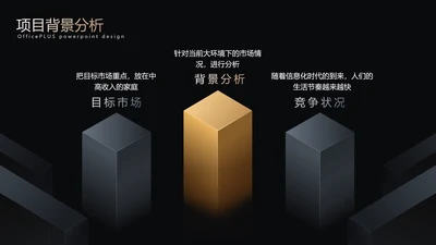 商务风并列关系3项PPT单页