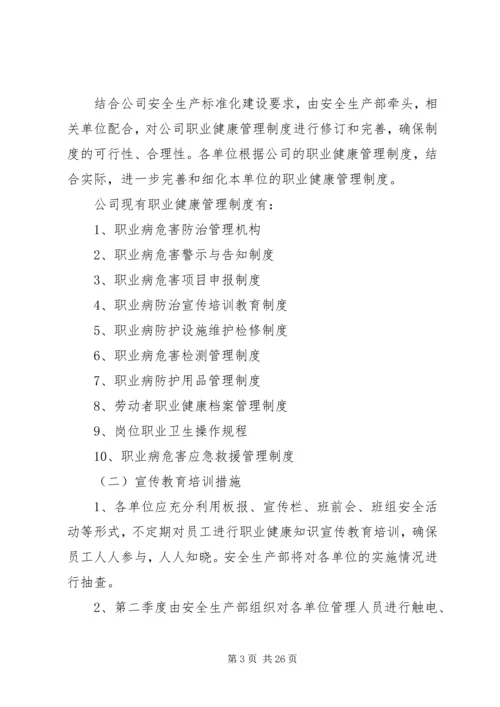 职业健康防治计划和实施方案.docx