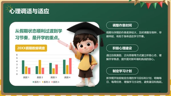 绿色黑板风开学第一课PPT模板