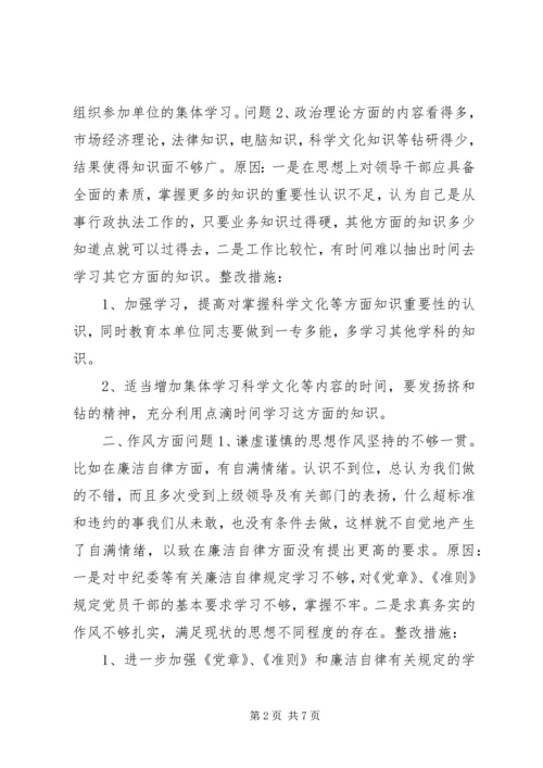 安全生产监督管理局局长党性分析材料 (2).docx