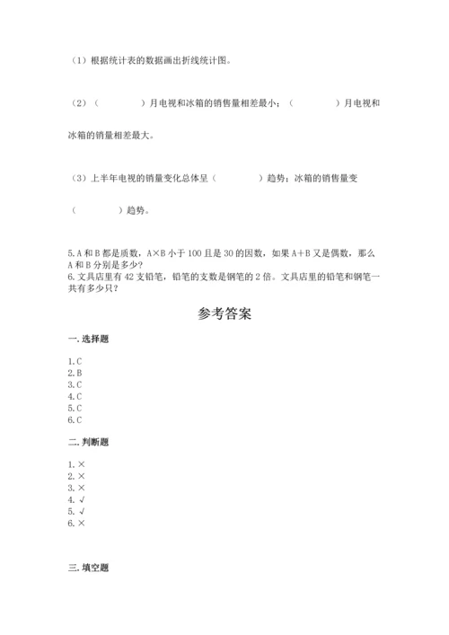 人教版五年级下册数学期末测试卷（培优b卷）.docx