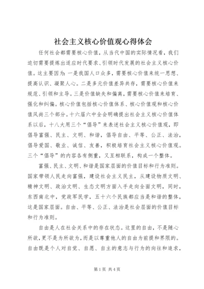 社会主义核心价值观心得体会 (12).docx