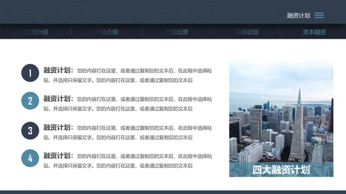 稳重详细内容商业计划书PPT模板